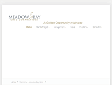 Tablet Screenshot of meadowbaygold.com